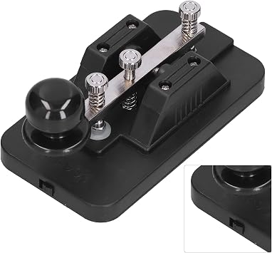 Telegraph Key Morse Code Morse Code Key Telegraph Tapper Manual CW Practice Tool Trainer with Buzzer for Beginner