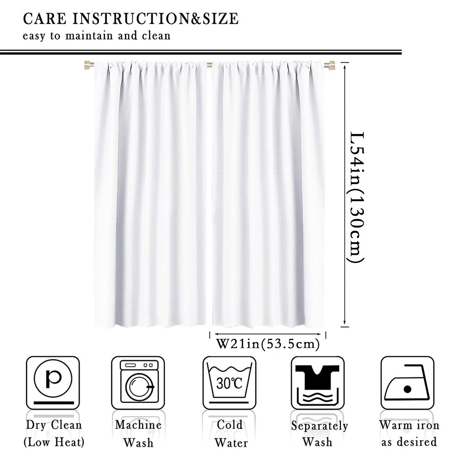 HZOHNAGO Bee Curtain Cartoon Cute Bees Yellow Honeycomb Flower Pattern Blackout Print Rod Pocket Window Drapes for Bedroom Living Room 42x54in