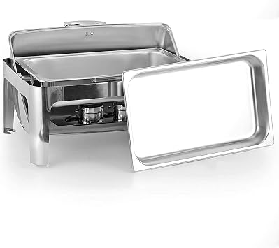 Buffet Chafing Dish Van roestvrij Staal, 9L, voedselverwarmer, warmtecontainer met cateringschalen, waterpan en brandstofhouders voor bruiloften en feesten
