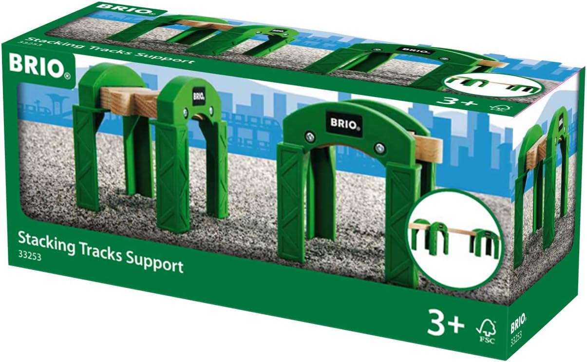 BRIO HO Scale Green Wooden Train Track Supports