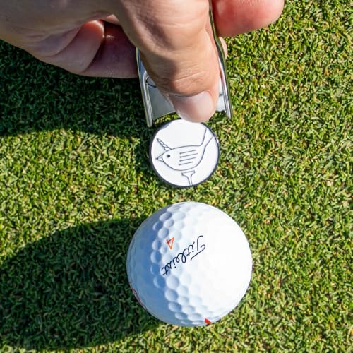 Image of Golf Divot Repair Tool. Golf Ball Marker. Birdicorn Divot Tool (Gold w /Ball Marker)