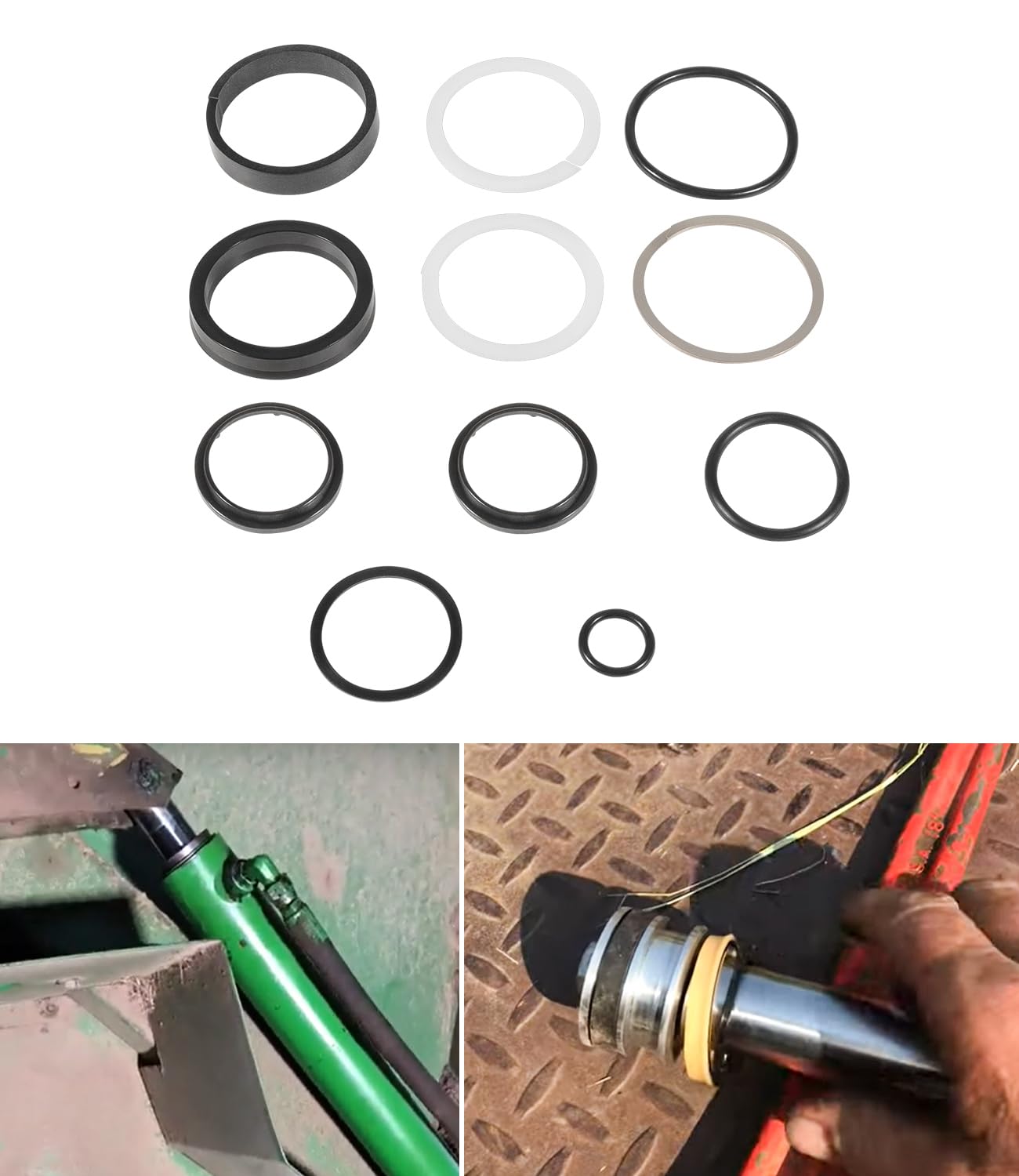 AE43288 Round Baler Tension Gate Cylinder Seal Kit for John Deere 430 & 530 Baler Cylinder, Replaces AE43288, AE50113, Fits Cylinder AE40898, AE40897