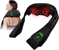 EAshuhe Cordless Neck & Shoulder Massager with Heat - 2000mAh Shiatsu Deep Tissue Kneading Pillow for Pain Relief, Back & Body