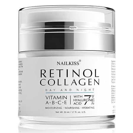 Night Cream Face Moisturizer with Retinol, Collagen, Niacinamide 10%, Anti Wrinkle Face Cream, Made in USA, Retinol Cream for Face, Anti Aging Face Cream, Face Moisturizer for Women, 1.7oz