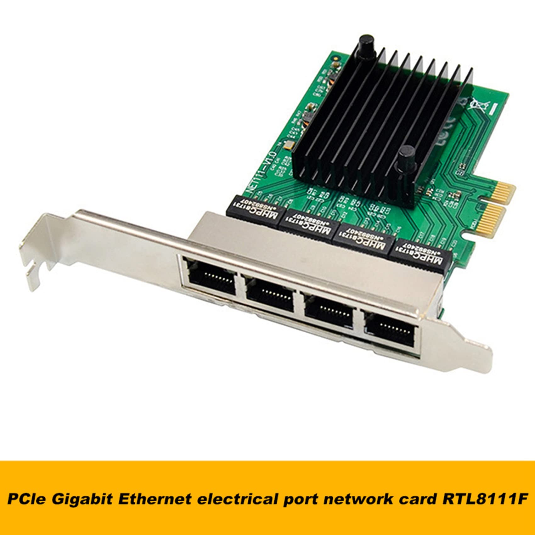 Scheda di rete Gigabit Pci-E X1 Scheda di rete Ethernet Pci- 4 porte Scheda LAN Ethernet Rtl8111F