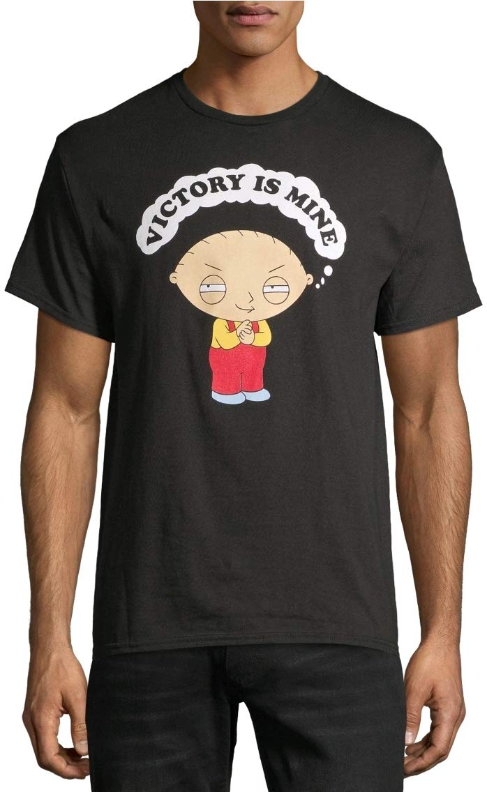 Family Guy Stewie Victory is Mine Black Graphic T-Shirt