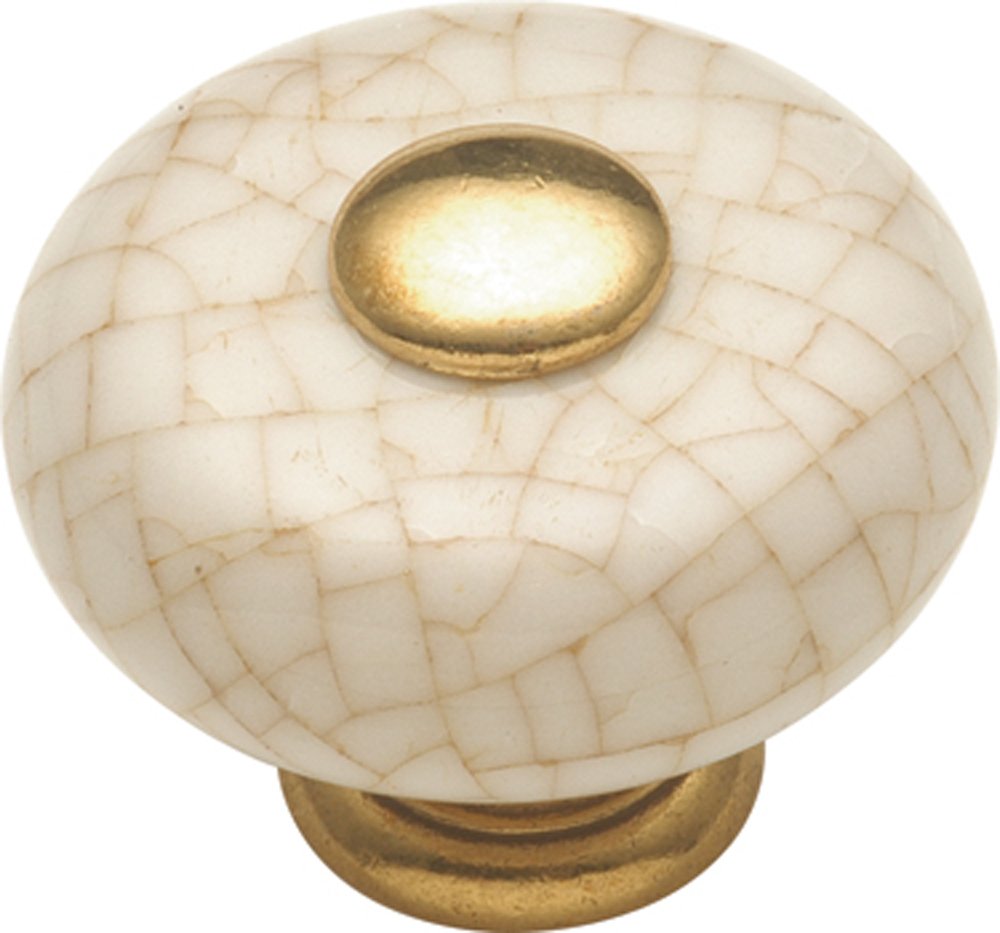 Hickory Hardware P222-VC 1-1/4-Inch Tranquility Cabinet Knob, Vintage Brown Crackle