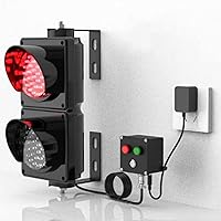 Vista 1 de Semáforo LED industrial, 2 luces de tráfico de muelle de carga rojo/verde, luz de parada/marcha industrial de 4 pulgadas, con control