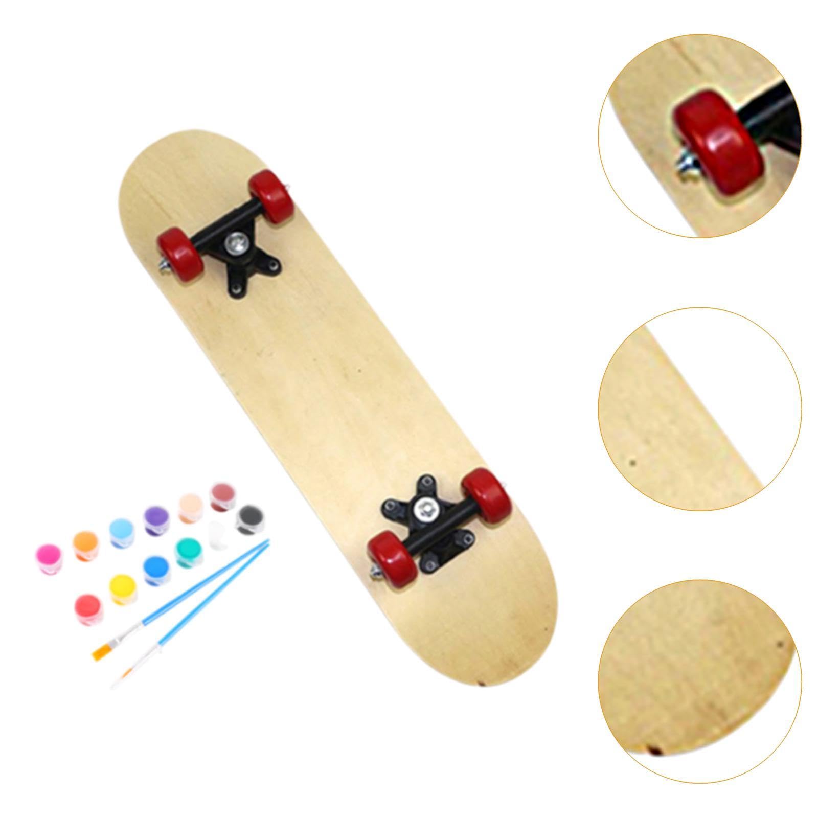 Skateboard Personalizzabile per Bambini, Ponte in Legno Fai -da -te per Giovani Ciclisti