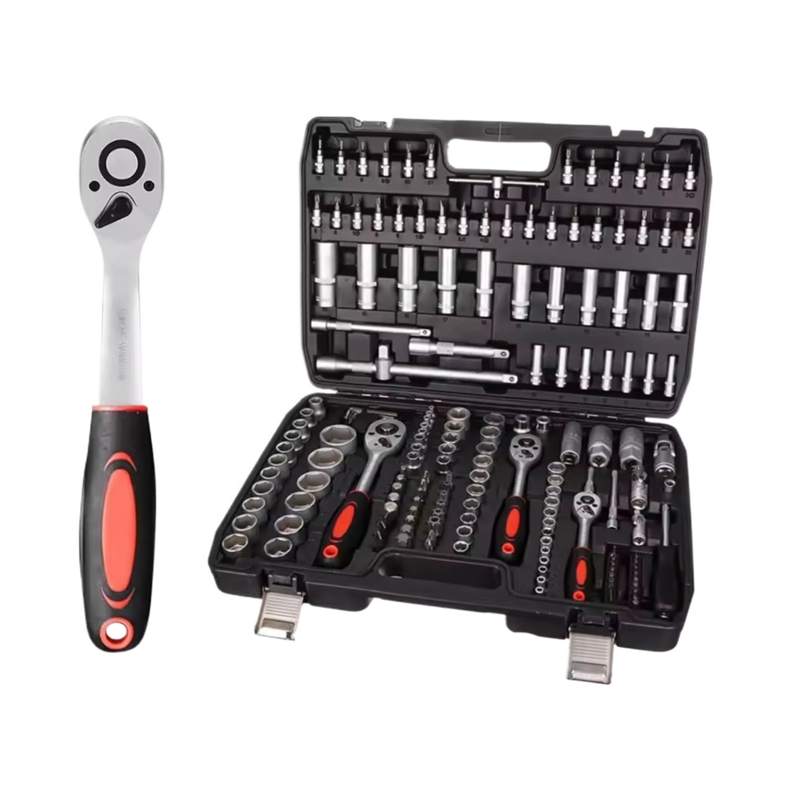 Cassetta Attrezzi Completa Kit Di Strumenti Per Chiavi A Cricchetto Set Di Bussole Da 172 Pezzi Con Cricchetti In Un Versatile Set Da 172 Pezzi Adatto A Qualsiasi Officina O Garage