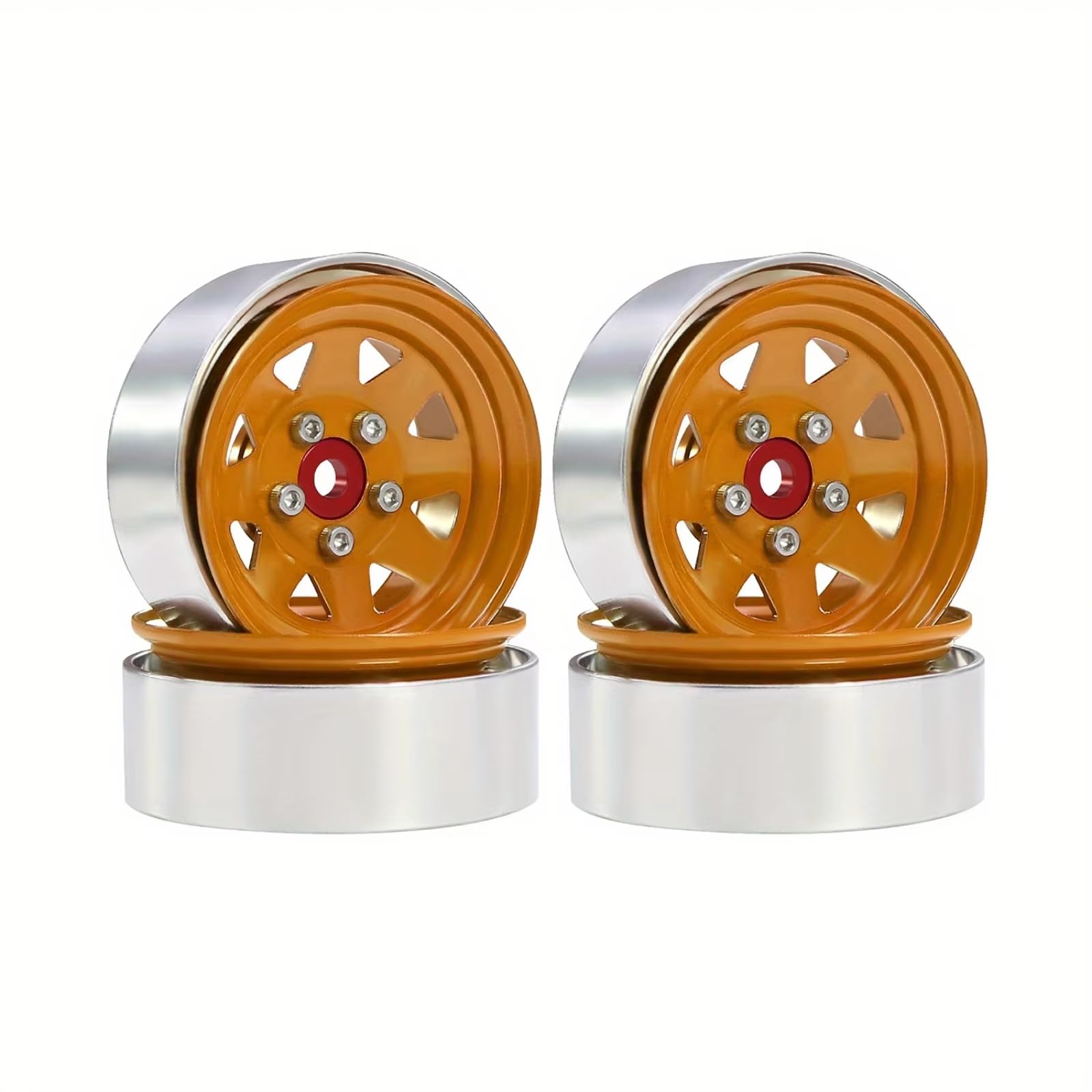 Per Axial Per SCX10 Per Capra Per TRX4 90046 1/10 Cerchione Beadlock In Alluminio Da 1,9" Con Mozzo In Acciaio Stampato Piatto Profondo Parti Aggiornamento Auto RC Ricambi RC