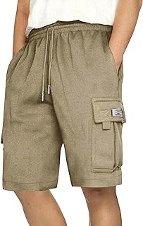 Pantalones Cortos Cargo for Hombre, Pantalones Cortos Deportivos for Hombre, Pantalones Cortos Cargo for Hombre, Pantalones Cortos de Senderismo de Color sólido de Moda for Hombre