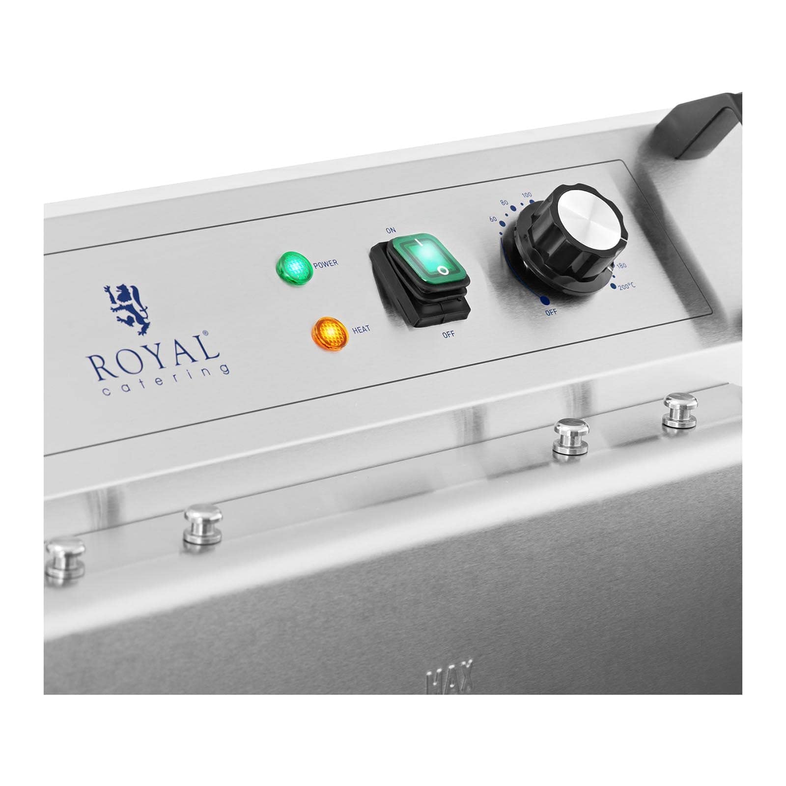 Royal Catering RCPBG 16H Friggitrice A Ciambelle Professionale - 30 L, 230 V, Elettrica