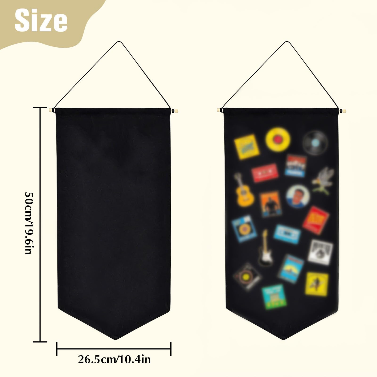 Winmany Espositore da appendere alla parete per spille e gioielli, in tela, smaltato, per esporre spille, orecchini, collane glitterate, organizer per collezione (nero)