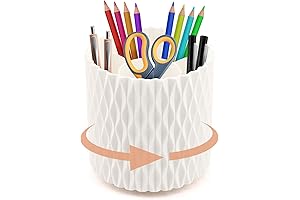 360 Degree Rotating Pen Holder | Multifunctional Desk Organizer for Home, Office, Kids, and School