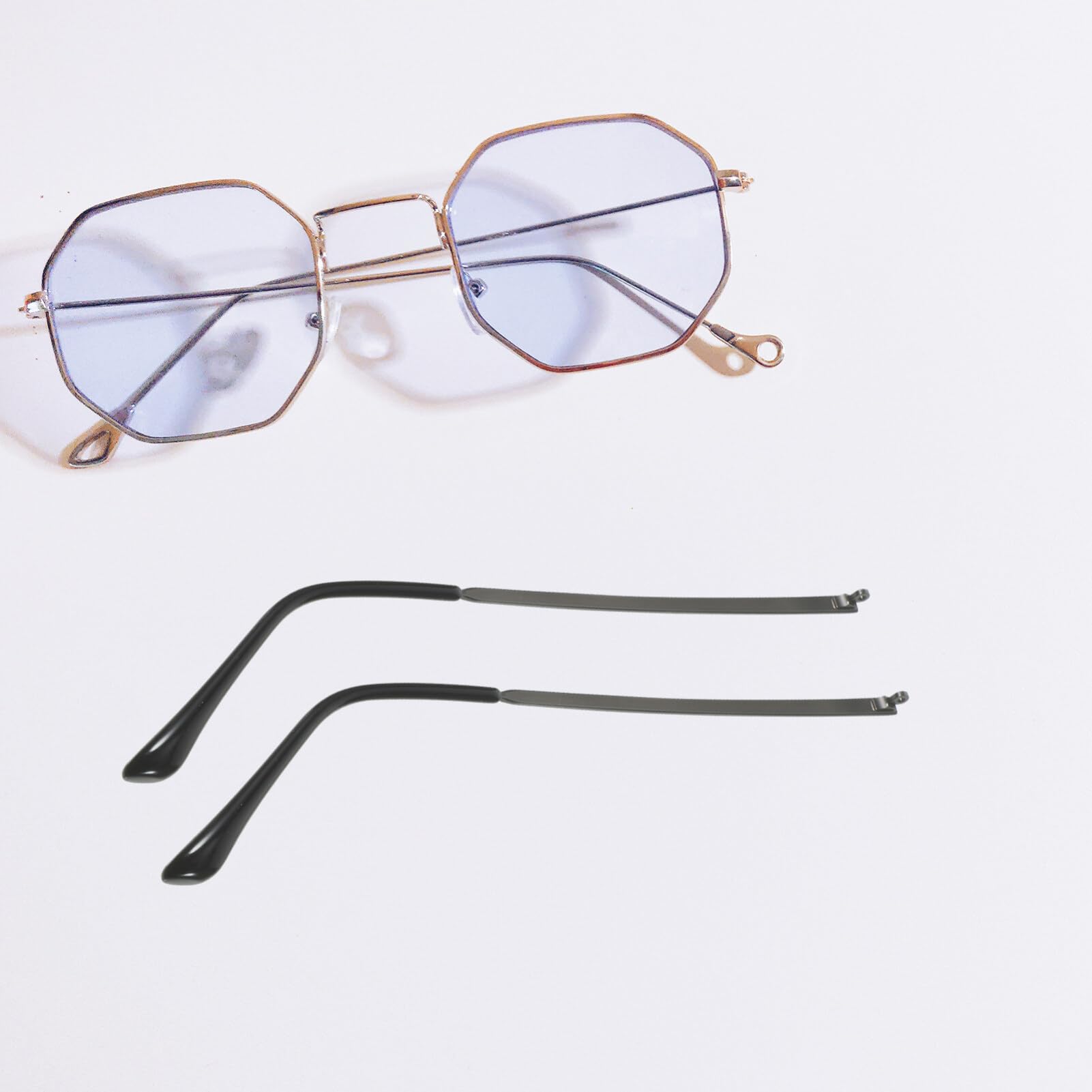 STOBOK Metal Glasses Arms Replacement Universal Eyeglass Temple Legs Accessories for Repairing Spectacles Frames Silver 5.35 Inch - Image 4