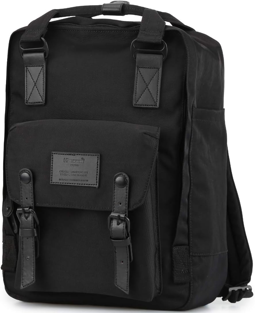 Himawari Backpack Laptop Backpack College Backpack School Bag 14.9 inch Travel Backpack for Women and Men,Fits 13-inch Laptop (Noble Black)