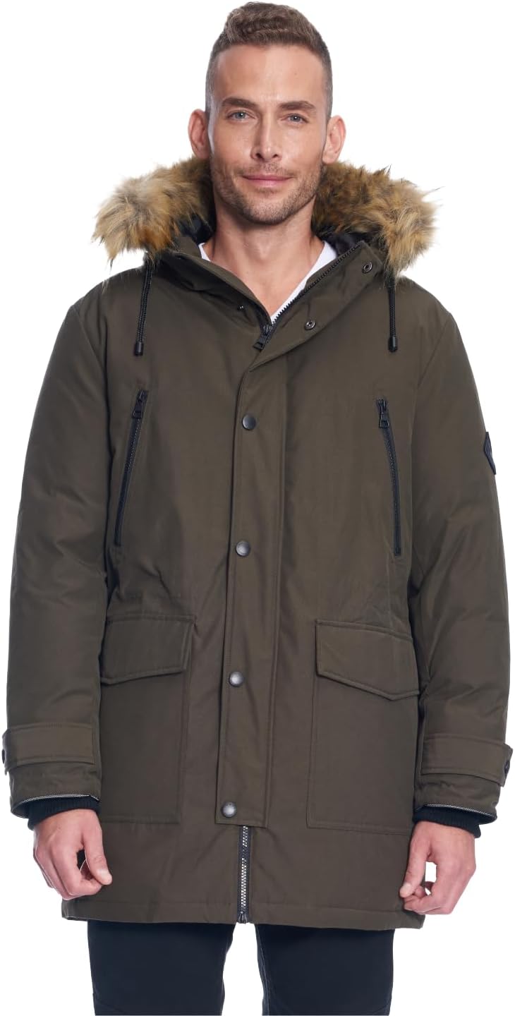 ALPINE NORTH Nelson Men’s Vegan Down Drawstring Relaxed Fit Winter Jacket - Water Repellent, Insulated, and Made for The Cold
