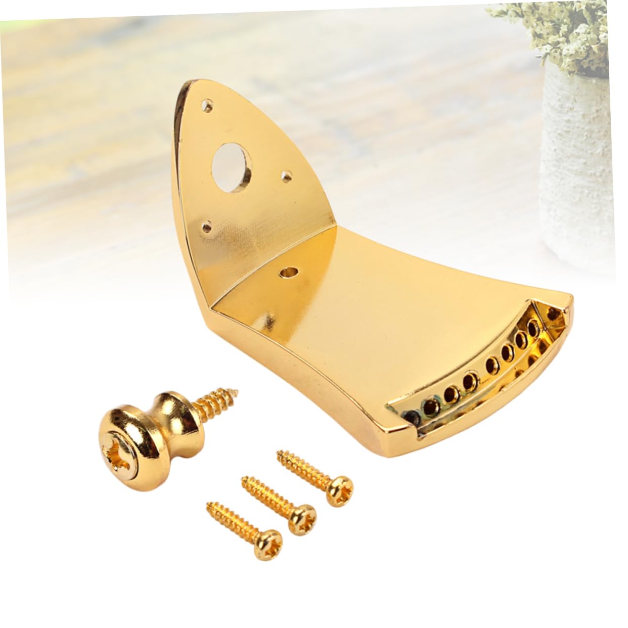 ibasenice 3pièces Metal Triangle Mandolin Tailpiece Doré Pour Mandoline Cordes Avec Vis Accessoire De Remplacement Élégant Et Pratique