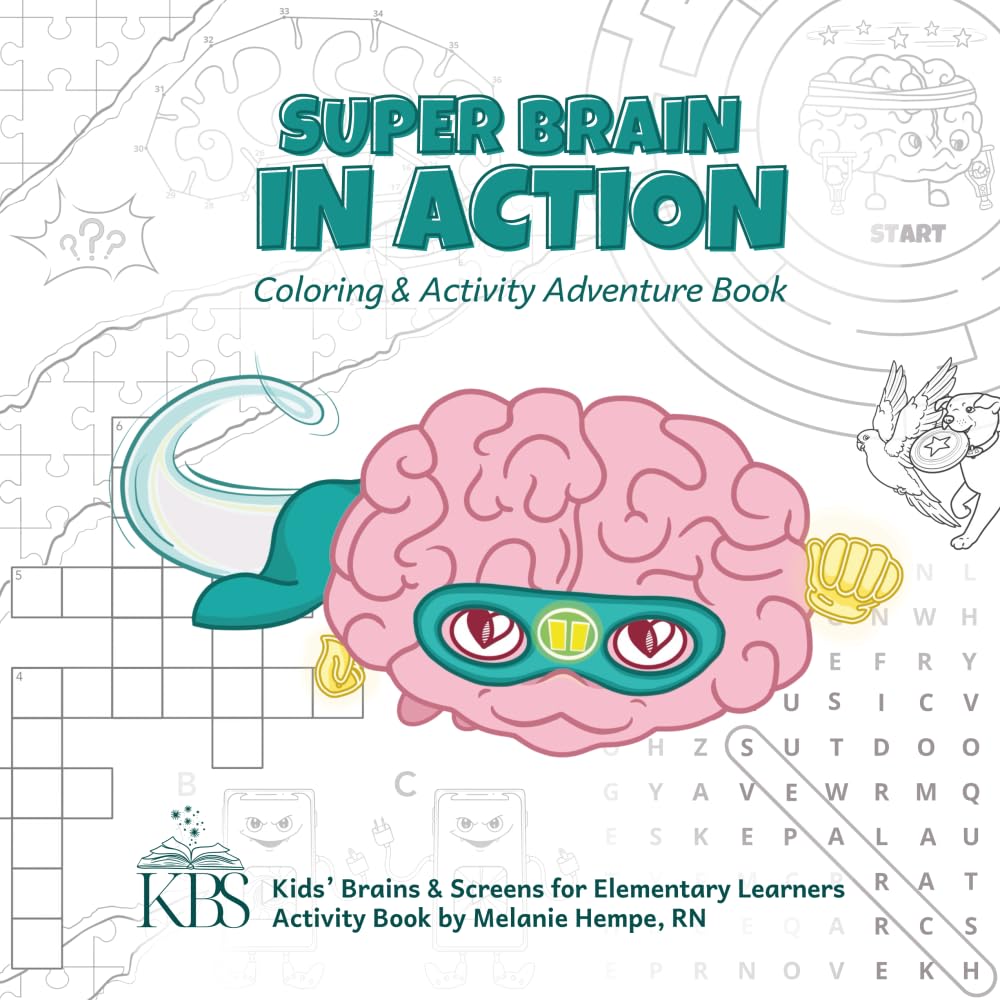 Super Brain in Action: Coloring & Activity Adventure Book