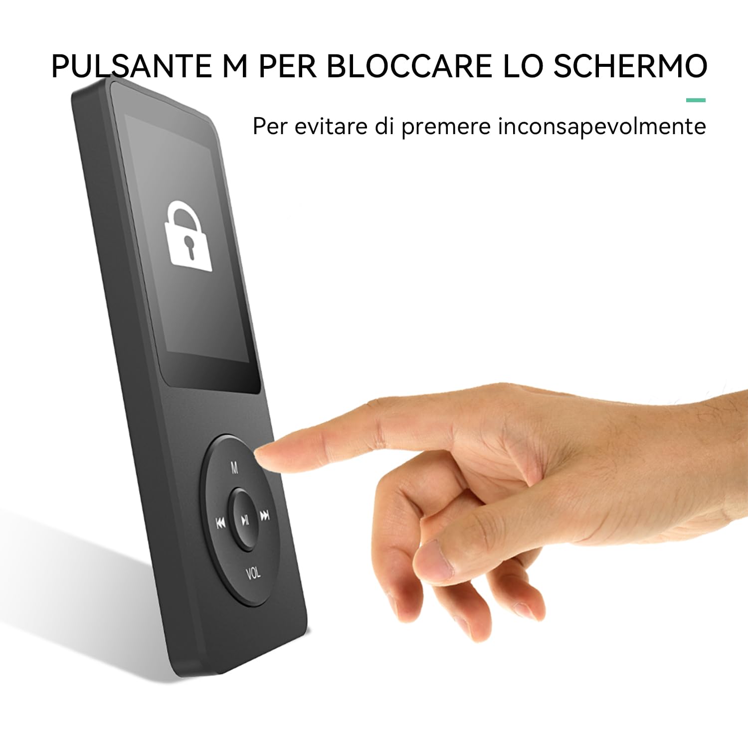 AGPTEK Lettore MP3 32GB, Bluetooth 5.3, Lettore Musicale HiFi senza Perdite con Autonomia Ultra-Lunga di 70 Ore, Portatile con Altoparlante Integrato, Radio FM e Registratore