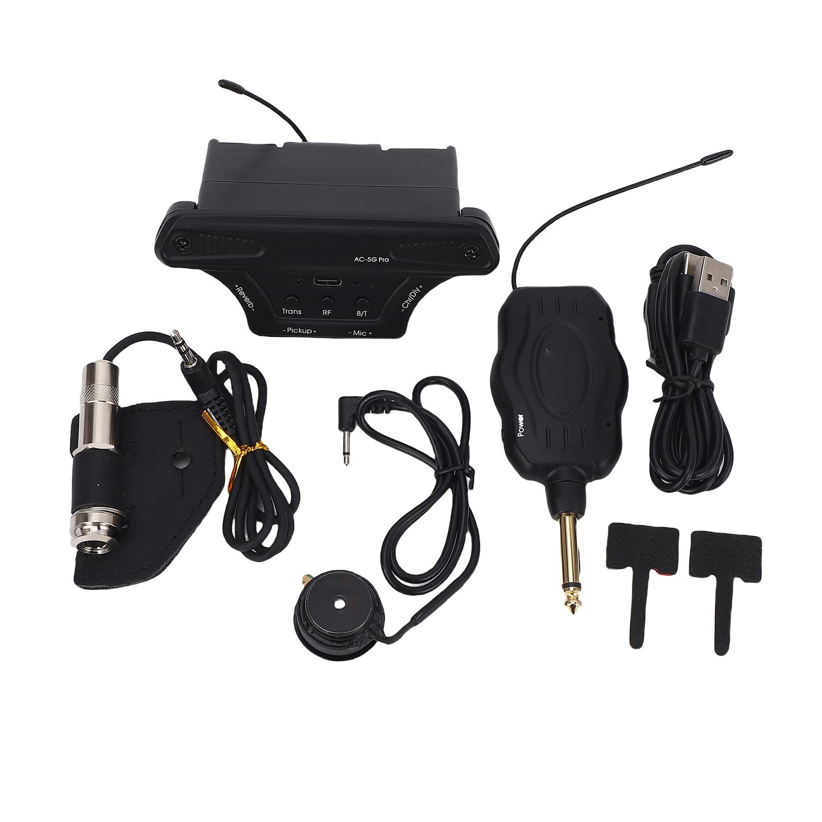 Tonabnehmer für Akustikgitarre, High-Fidelity-UHF-Bluetooth-Mikrofon für Live-Auftritte und Jam-Sessions, ABS-Material, 1 Einheit