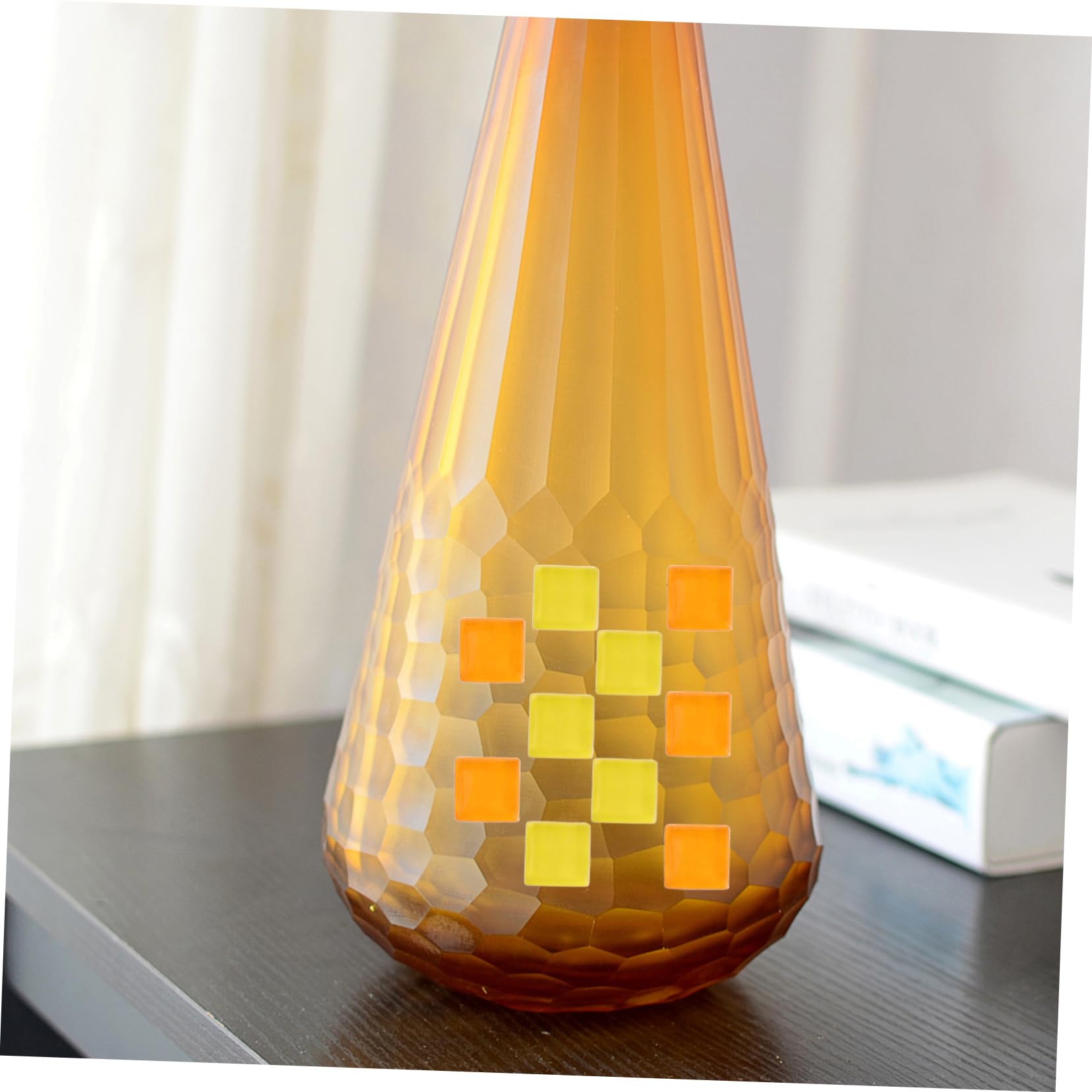 HOMSFOU Vetro per DIY Kit Mosaico Vetro Quadrato per Progetti Creativi Facile da Usare Sicuro per Adatto per Decorazioni e Attività