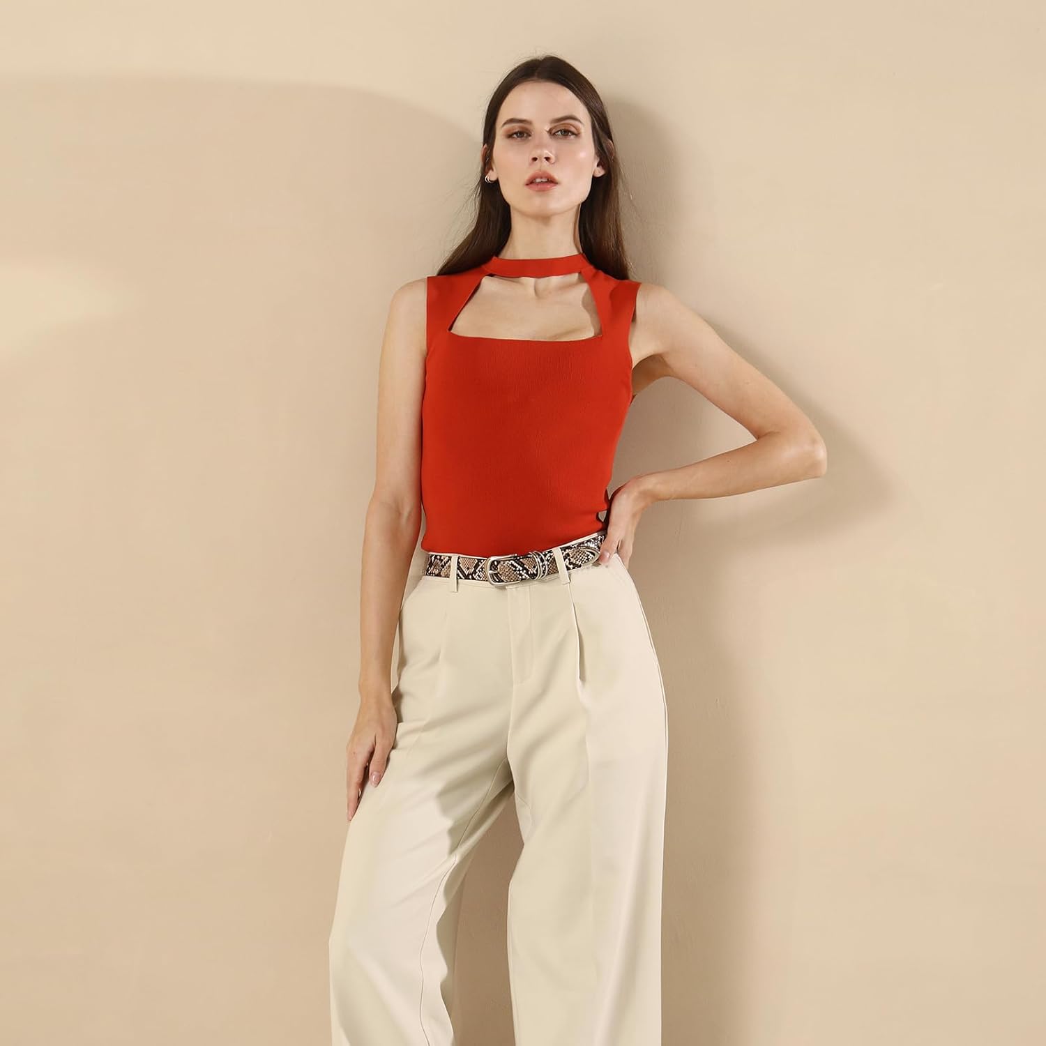 Women's Leather Belts with Gold Buckle Fashion Leather Waist Belt Elegant Ladies Belts for Jeans Gifts for Women - Image 5