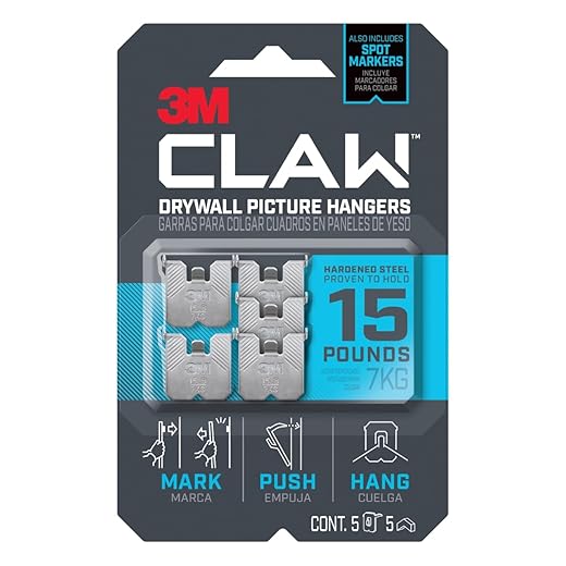 3M Claw Heavyweight Picture Hangers 5 Pack