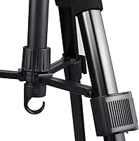 Vista 7 de Soporte para peluca con trípode con base antideslizante, soporte para cabeza de maniquí ajustable con gancho, soporte para cabeza de maniquí