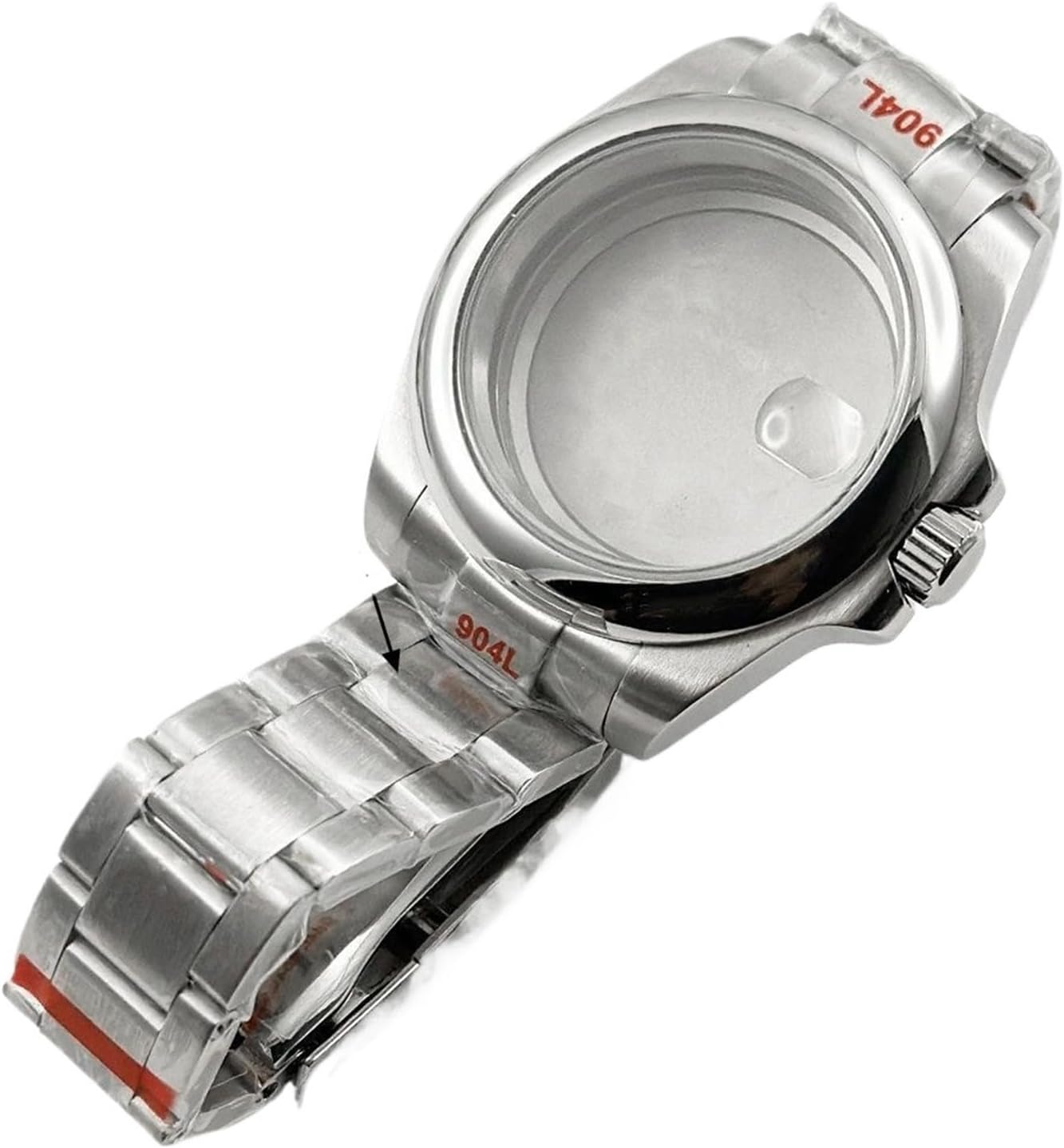 40mm Waterproof Smooth Bezel Sapphire Crystal Brushed Watch Case Strap Fit NH34 NH35 NH36 NH38 ETA 2824 PT5000 Movement
