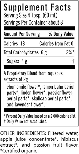 Miniatura 2 de Flora Sleep Essence 17 oz – Suplemento sinérgico mezcla de manzana, bálsamo de limón y lavanda – Tónico de hierbas – Orgánico, sin OMG, vegano