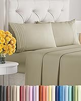 Vista 71 de Juego de sábanas de 4 piezas de tamaño matrimonial, sábanas extrasuaves, transpirables y refrescantes, sábanas duraderas de lujo para mujeres