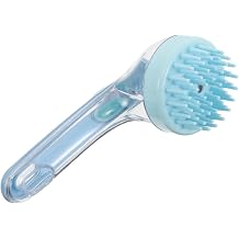 USHOBE Hair Wash Brush with Press-Type Liquid Dispenser and Ergonomic Handle, Lightweight Scalp Care Massager Brush for Home Use, TPR Material