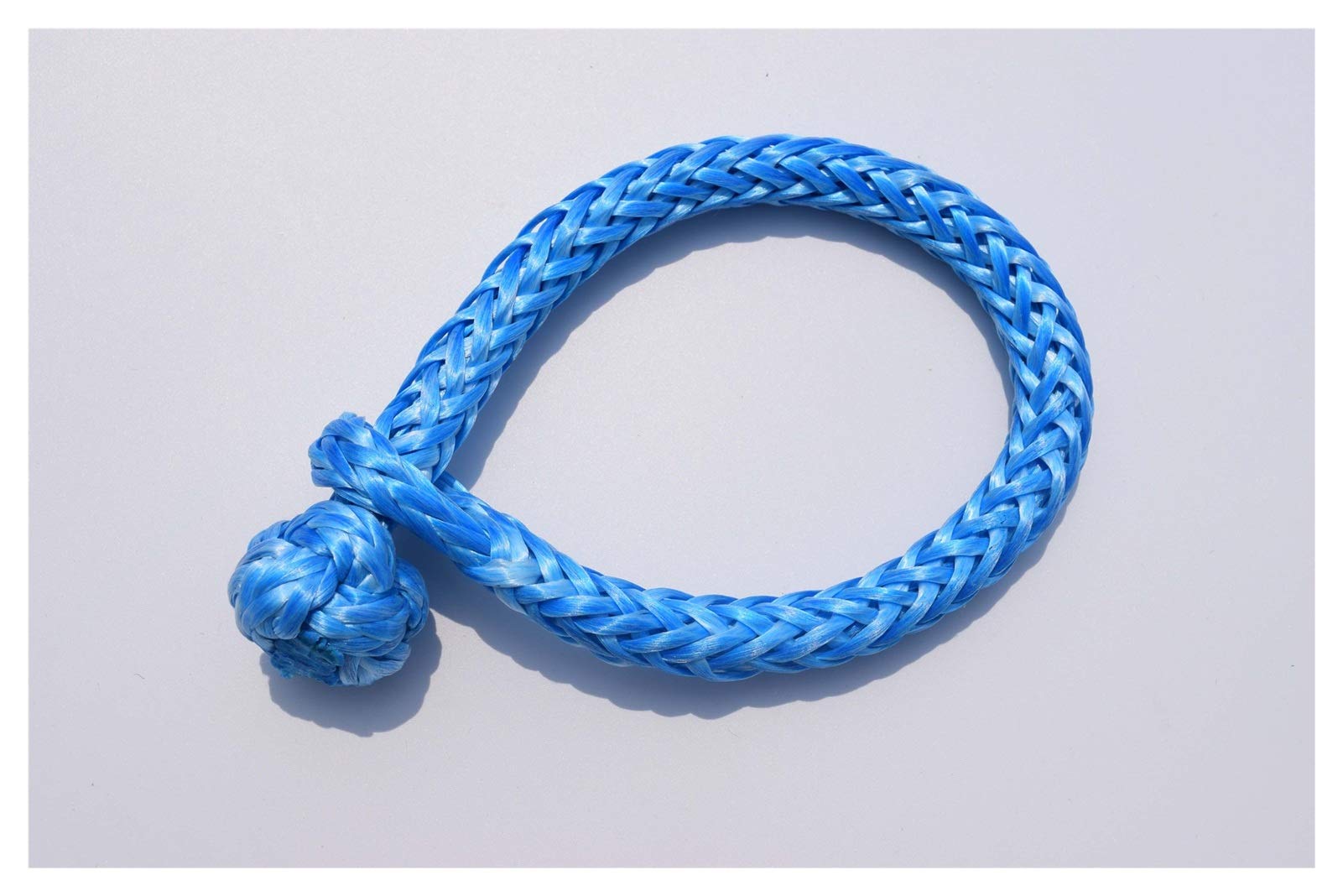 Winch Rope, 6mm*80mm Soft Shackles,Rope Shackle for Recovery Towing UHMWPE for ATV UTV SUV(Blu)