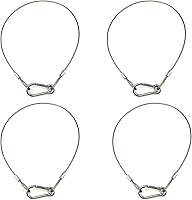 Vista 1 de Safety Cable Lock, Stainless Steel Cable with Loops Heavy Duty Bike Lock Hook Flexible Security Steel Cable Wire Lock and Chain for Luggage Hanging