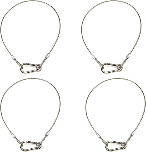 Candado de cable de seguridad, cable de acero inoxidable con bucles, gancho de bloqueo de bicicleta de alta resistencia, cable de seguridad