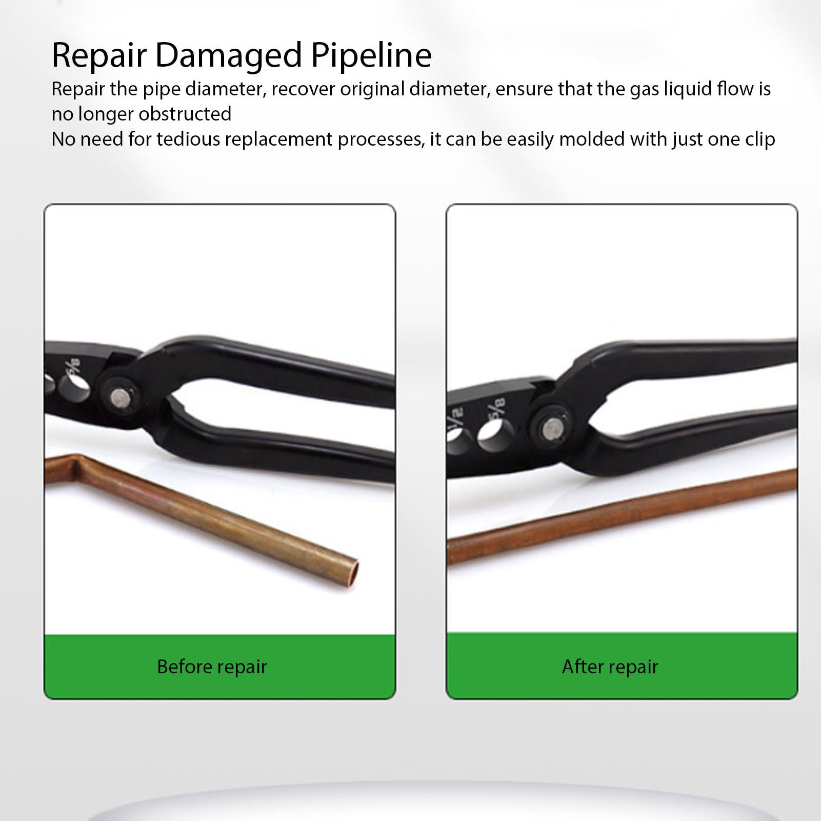 Copper Tubing Repair Tool Copper Tube Plier for Aluminum Stainless Steel Thin Walled Iron Tube