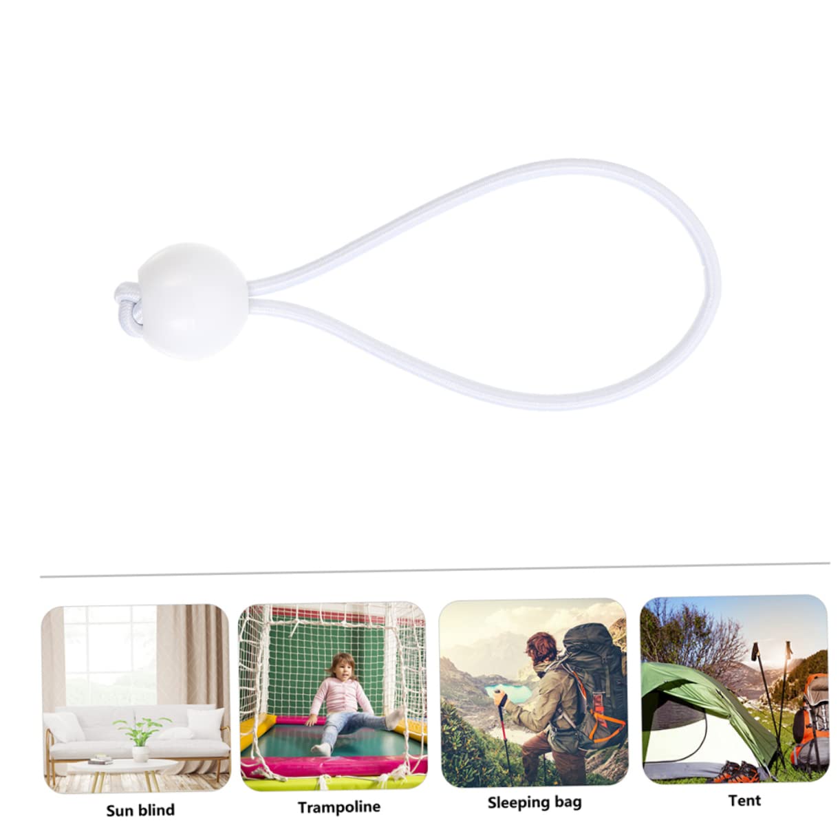 40 corde elastiche resistenti a sfera, versatili corde elastiche per campeggio, teloni e tende, leggere e portatili, per l'organizzazione di interni ed esterni