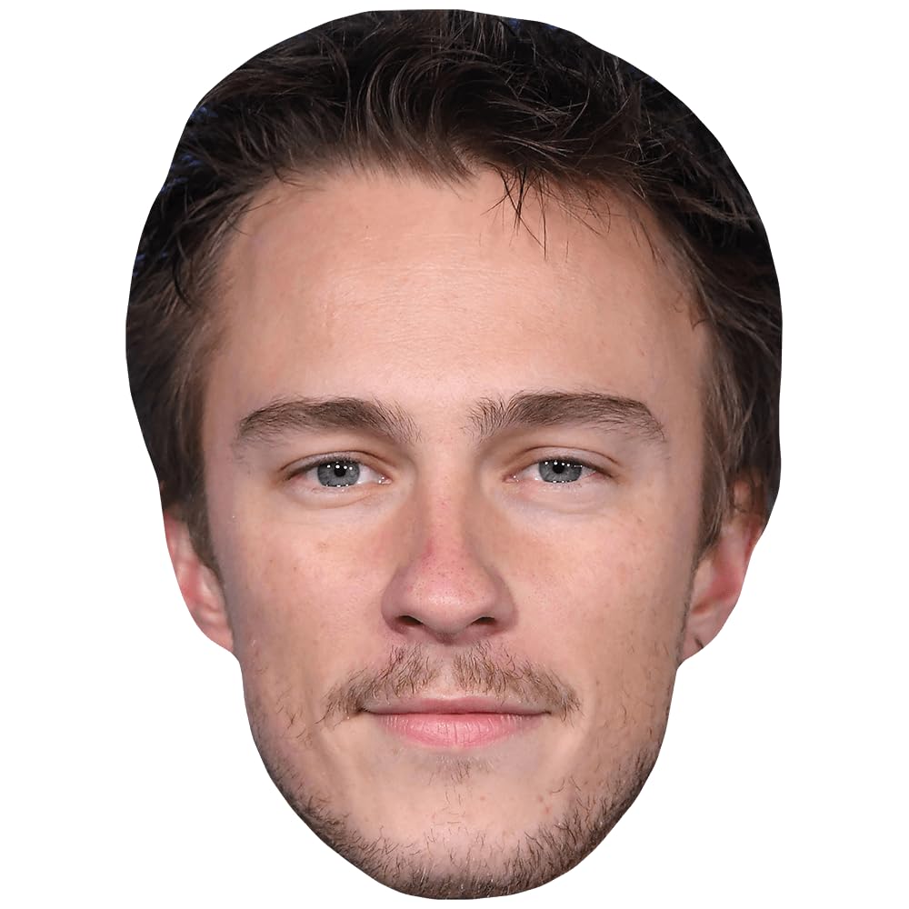 Drew Starkey (Stubble) Celebrity Mask, Flat Card Face, Fancy Dress Mask