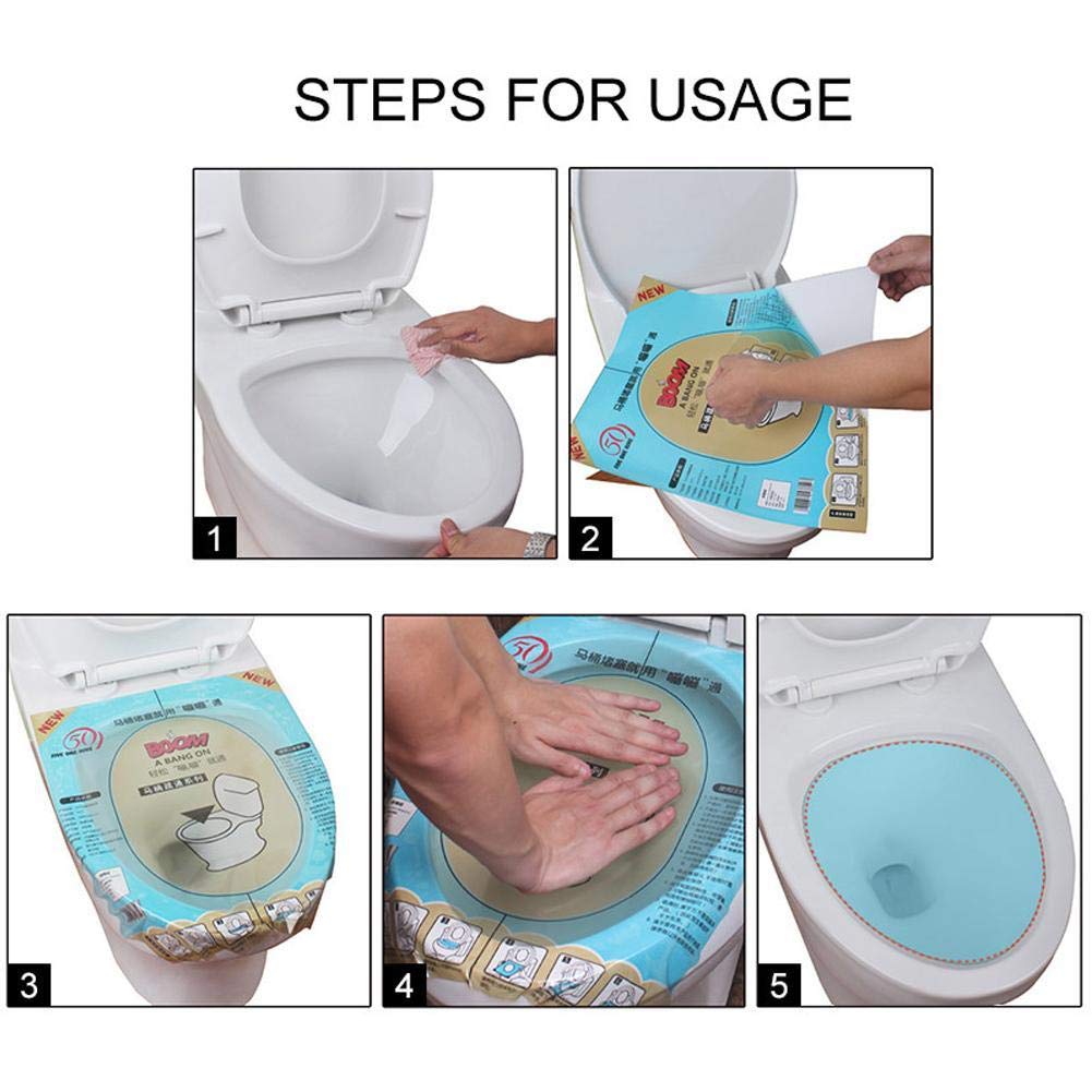Lot de 3 débouches autocollantes jetables pour toilettes, autocollant universel pour déboucher les toilettes, film bouché, pas de saleté