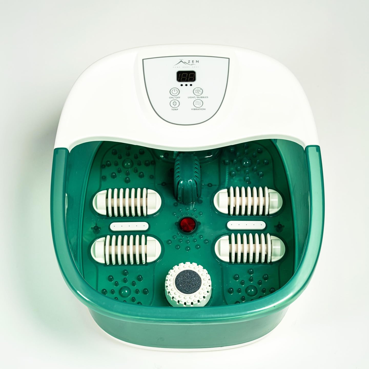 Zen Nile Foot Bath - 4 terapie: kąpiel bąbelkowa, 4 rolki shiatsu i punkty akupunktury, wibracje, podczerwień - w zestawie zdejmowany pumeks - szybko podgrzewa wodę