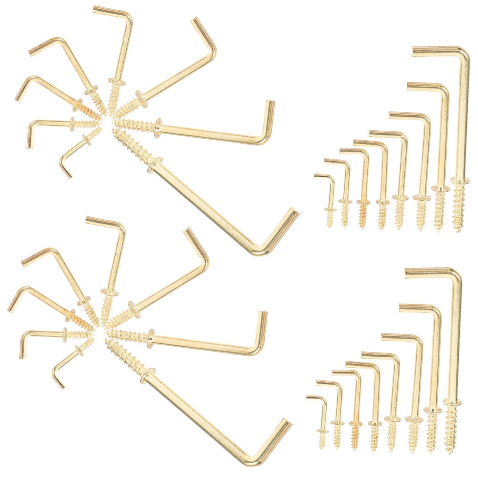 ULTECHNOVO 5 Juegos Ganchos de Tornillo Forma para Colgar Cuadros Tornillos Autorroscantes de Accesorios para Hogar para Instalaciones Diy