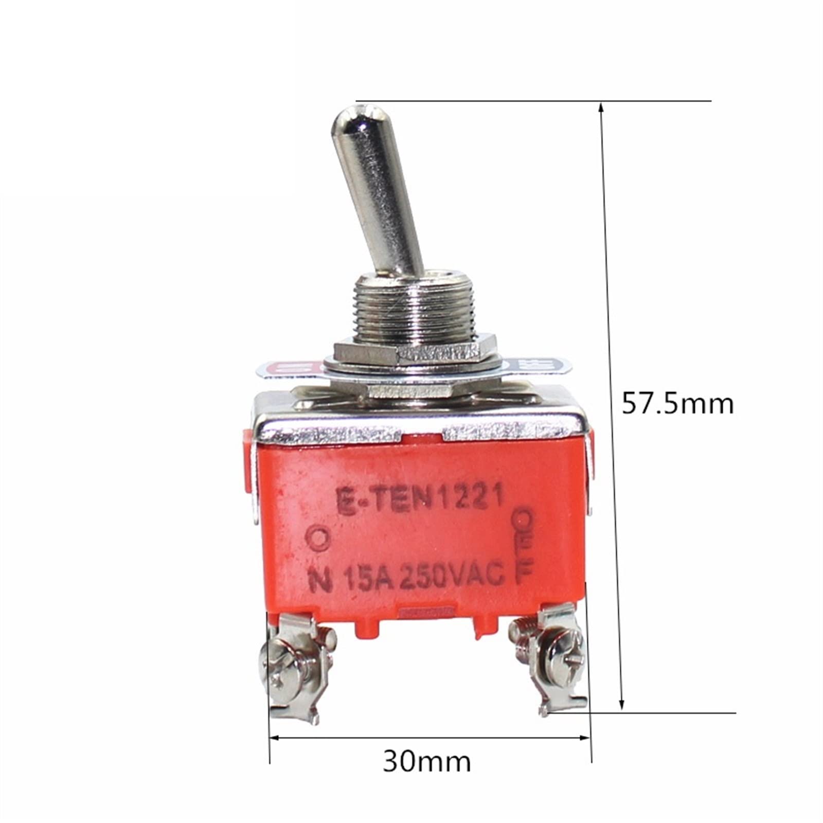 1pcs E-TEN1221 4 Pin SPST 4 Terminal ON-Off 15A 250V Toggle Switch TEN1221 Controls Switches