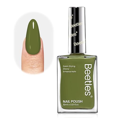 Beetles Green Nail Polish 1Pcs 15ml Nail Polish-Fast Drying &