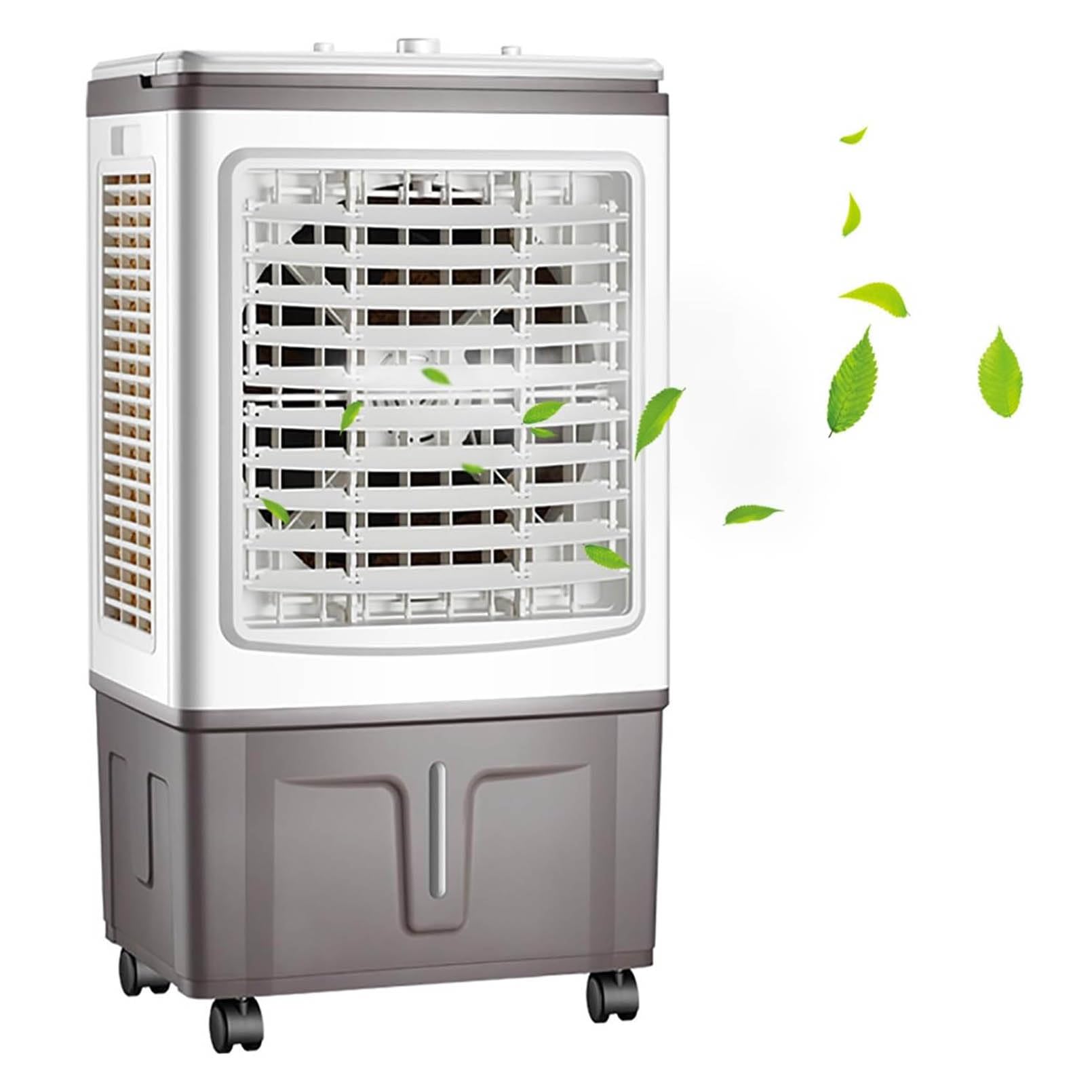 QYANPEN Portable Air Conditioner, Swamp Cooler and Humidifier with 3 Speeds, 2 Ice Packs, 7.5 Hour Timer, Evaporative Air Cooler for Bedroom, Living Room, Office