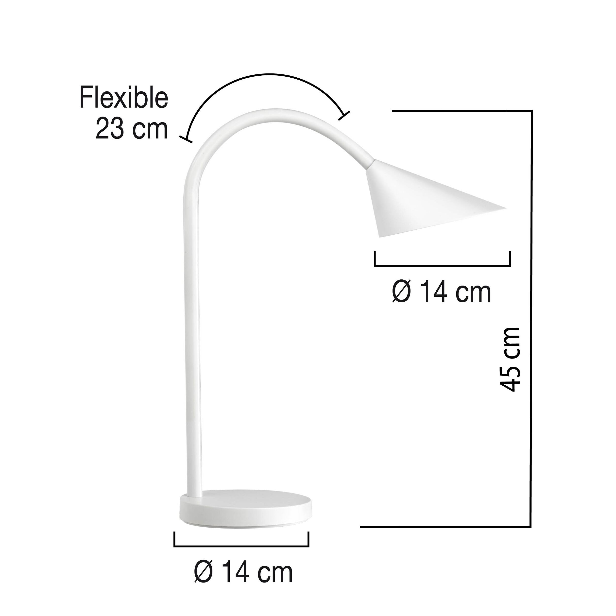 Unilux 400077404 moderne LED-Schreibtischlampe, flexible Schreibtisch-Leuchte Bürolampe Tischlampe Leselampe Leuchte Büroleuchte Schreibtischleuchte Tischleuchte
