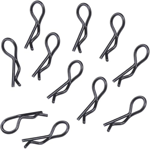 HobbyPark 100 mini clips de cuerpo R para microcoches a escala 124 128 136 compatibles con Axial SCX24 Deadbolt 90081 JLU CRC AXI0002 B17 Betty