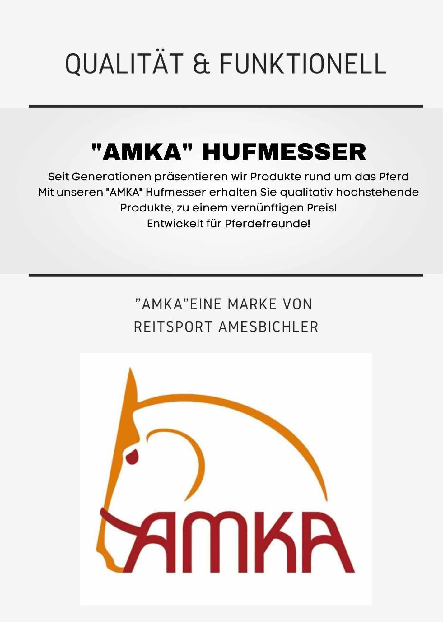 AMKA Has Schlaufenhufmesser High Alloy Stahl Schichtholzgriff ergonomischer Griff