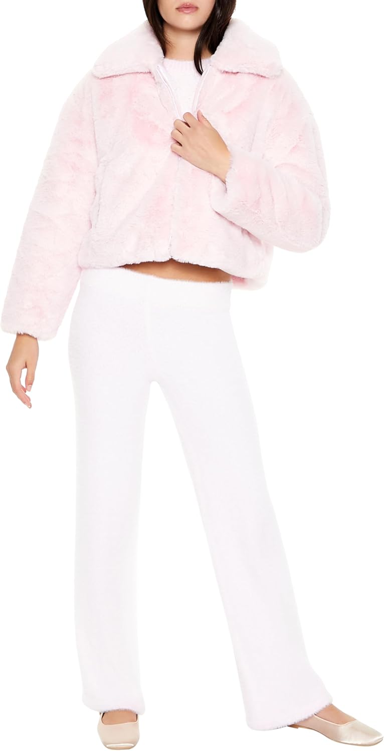 Forever 21 womens Faux Fur Zip-up Coat - Image 2